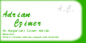 adrian czimer business card
