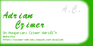 adrian czimer business card